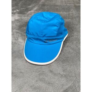 Asics 5 Panel Running Hat Lightweight‎ Performance Moisture Wicking Blue